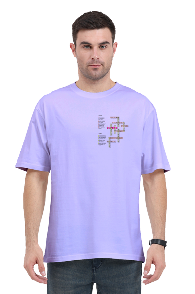 Hip-Hop Crossword Oversized Unisex Tee