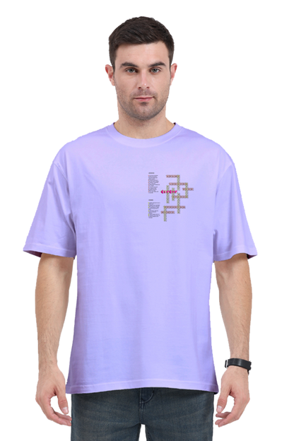 Hip-Hop Crossword Oversized Unisex Tee
