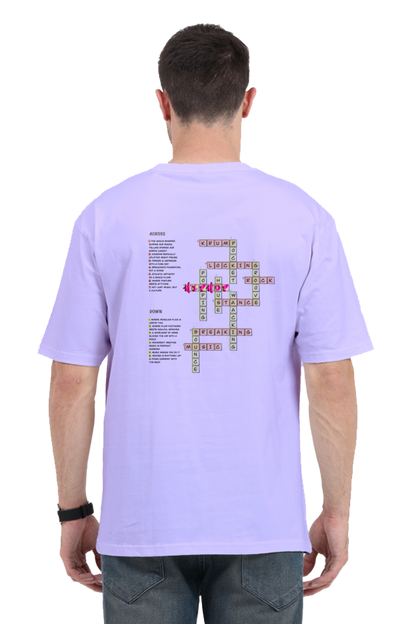Hip-Hop Crossword Oversized Unisex Tee