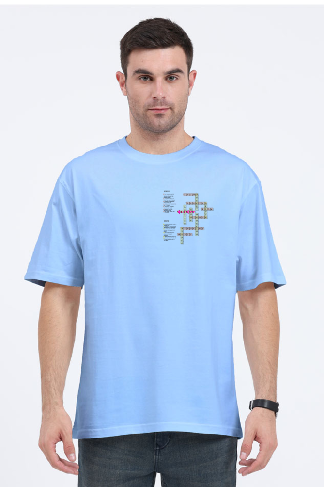 Hip-Hop Crossword Oversized Unisex Tee