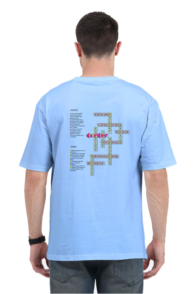 Hip-Hop Crossword Oversized Unisex Tee