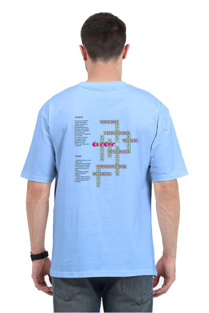 Hip-Hop Crossword Oversized Unisex Tee