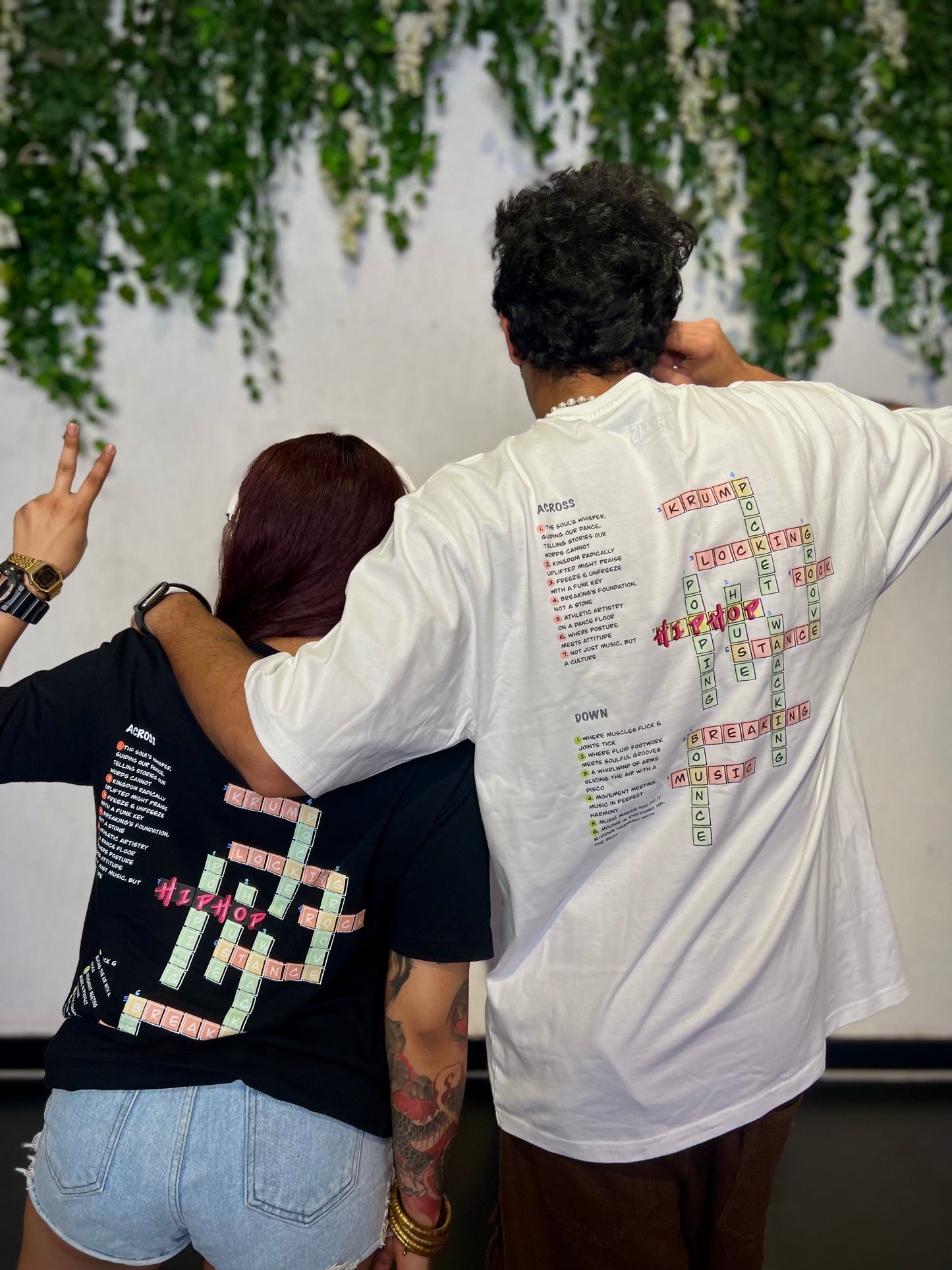 Hip-Hop Crossword Oversized Unisex Tee