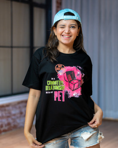 Committed Relationship Unisex Black Regular Tee